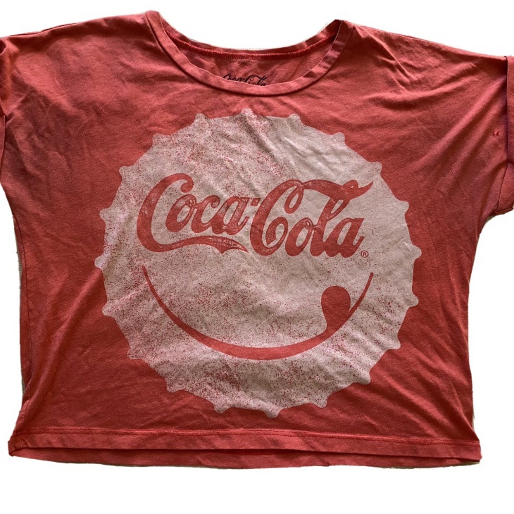 Coca Cola / Coke Smile Cap Top Size Small S Salmon